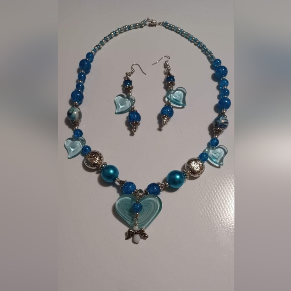 Hand crafted Necklace and earring set